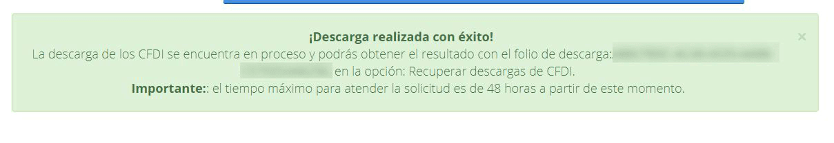 Notificación de descarga exitosa