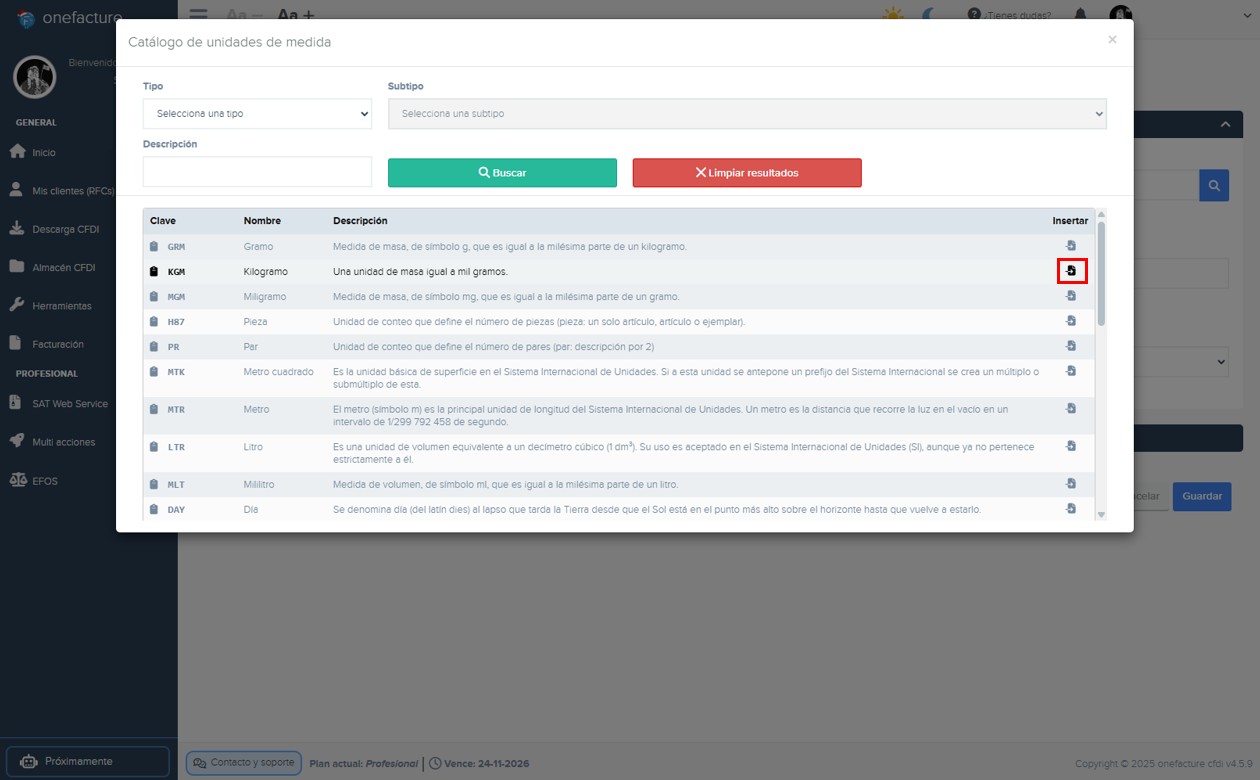 Captura módulo Multi-reportes - Selección tipo de reportes