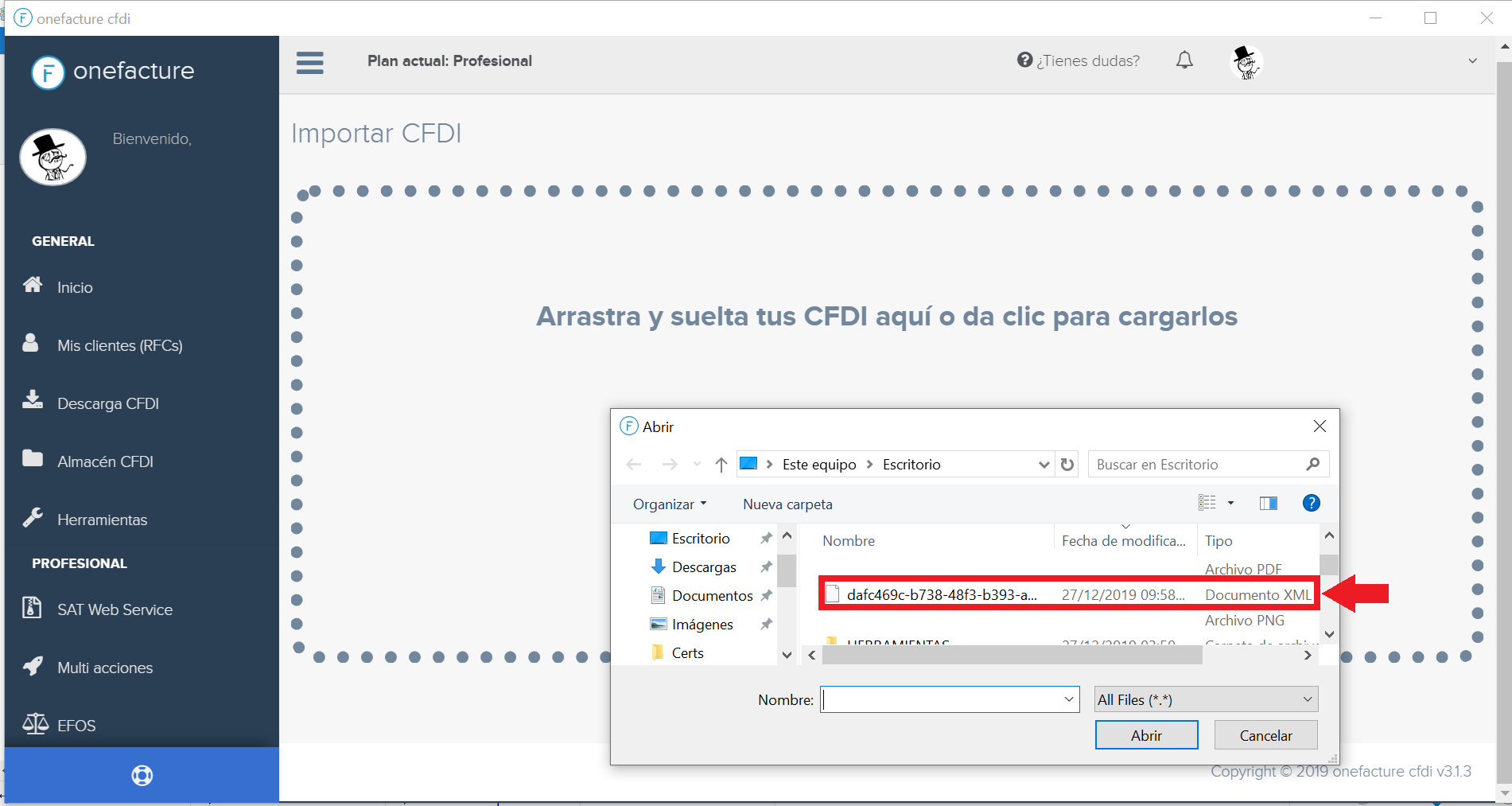 Captura módulo herramientas