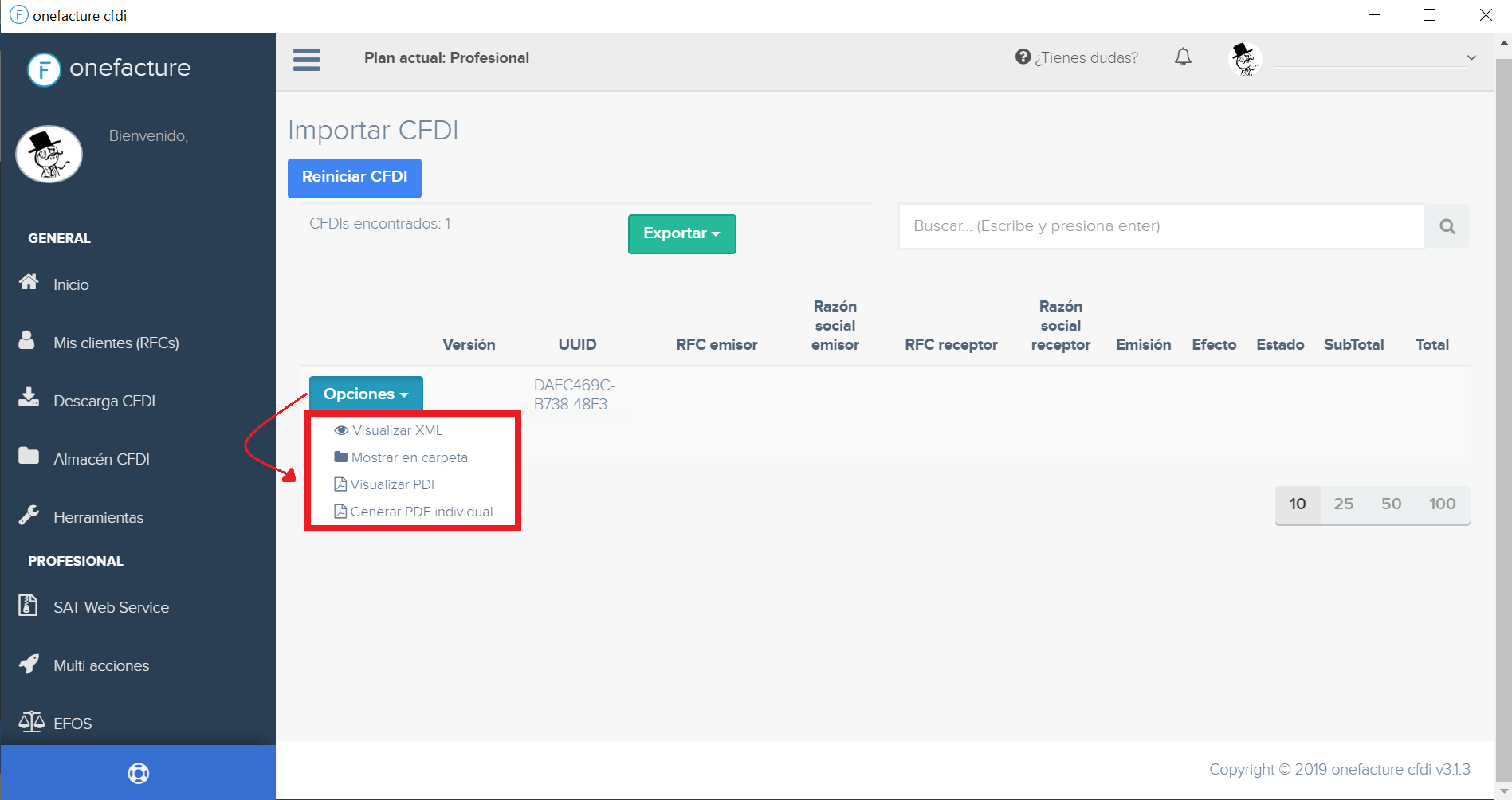 Captura módulo herramientas